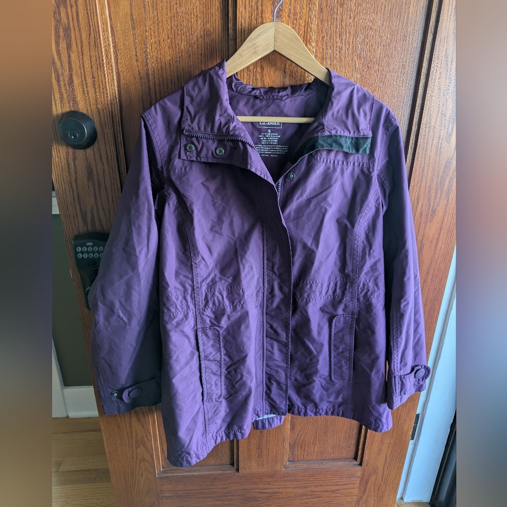 LL Bean Vtg 1980s Rain Jacket/Anorak Purple Size Small